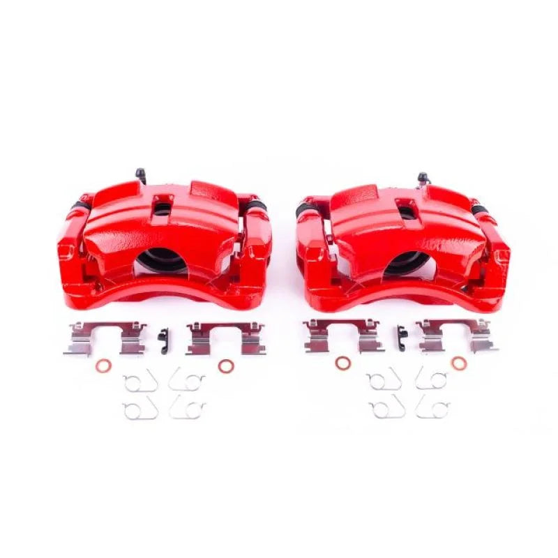 PowerStop Red Calipers w/Brackets - Pair Front fits 2014-2022 Nissan Rogue / Rogue SPORT - Main Product View