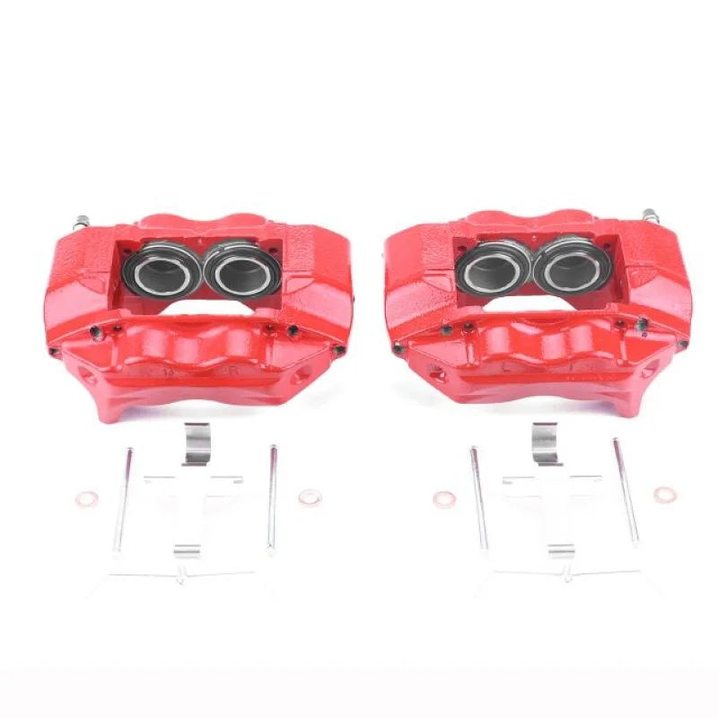 PowerStop Red Front Calipers w/o Brackets - Pair fits 1996-2002 2004 Toyota 4RUNNER / Tacoma - Main Product View