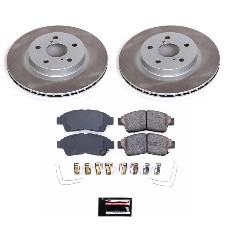 PowerStop Semi-Coated Front Rotor Kit fits 1996-2003 Toyota RAV4