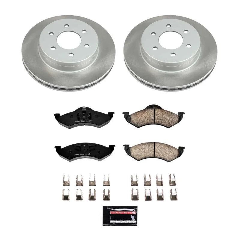 PowerStop Semi-Coated Front Rotor Kit fits 2000-2002 Dodge Dakota / DURANGO