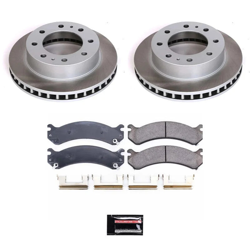 PowerStop Semi-Coated Front Rotor Kit fits 2000-2005 Cadillac Deville / 2002-2006 Chevrolet Avalanche 2500 / 2003-2020 Che...