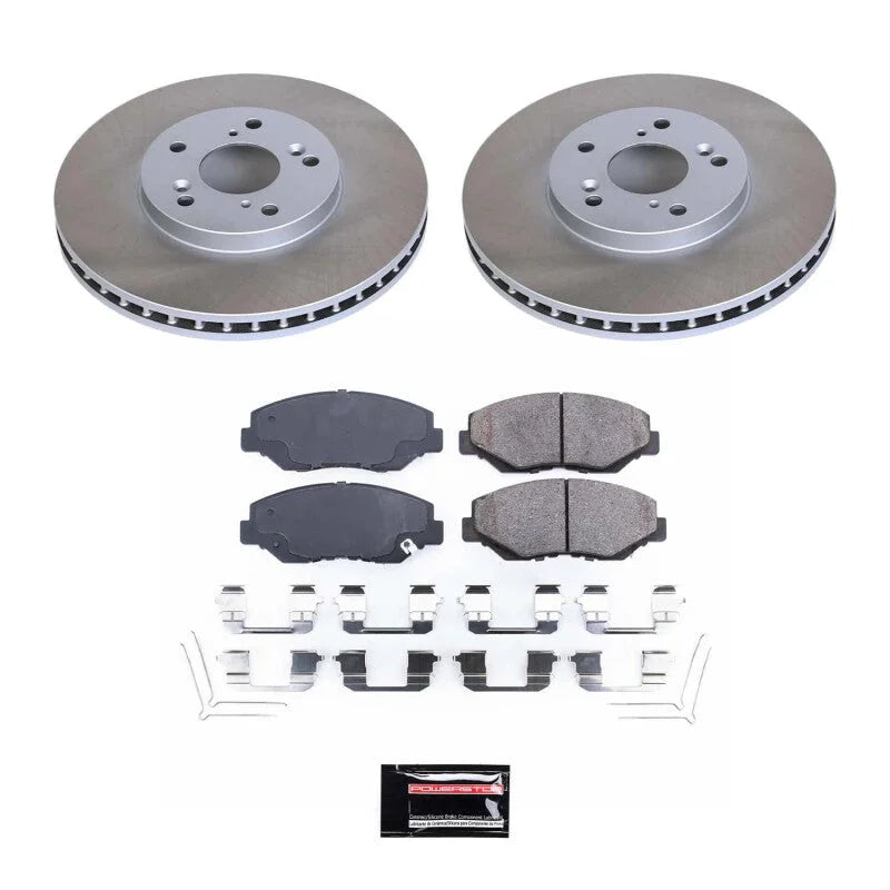 PowerStop Semi-Coated Front Rotor Kit fits 2003-2008 Honda Pilot