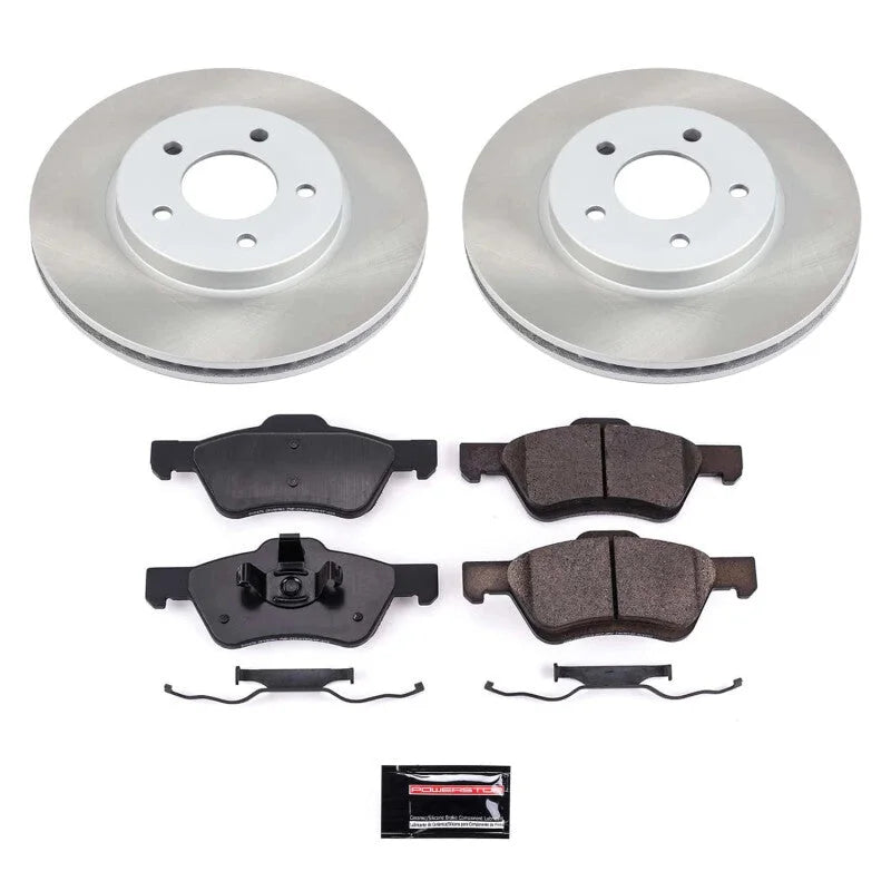 PowerStop Semi-Coated Front Rotor Kit fits 2008-2010 Ford Escape Hybrid / 2009-2010 Ford Escape LIMITED Hybrid / 2008-2010...