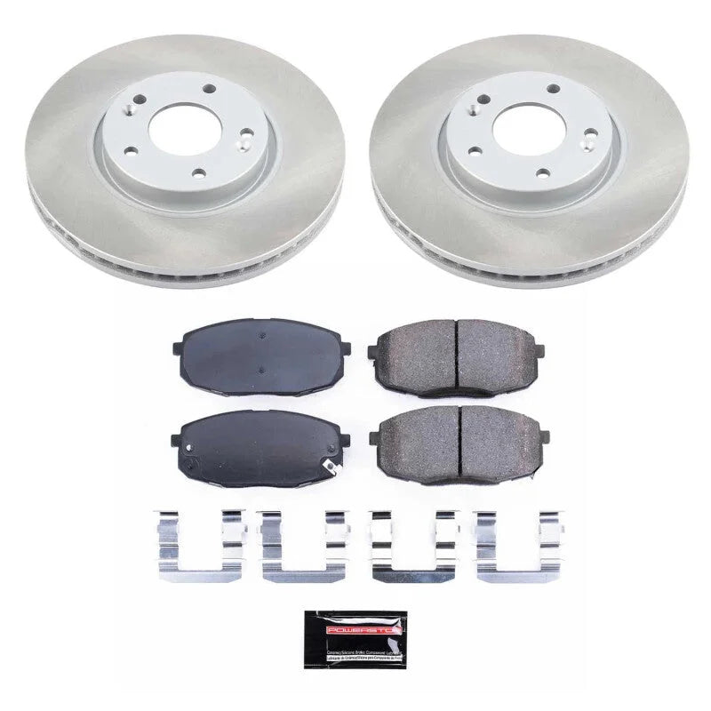 PowerStop Semi-Coated Front Rotor Kit fits 2010-2013 Kia Forte SX / 2010-2013 Kia Forte Koup SX