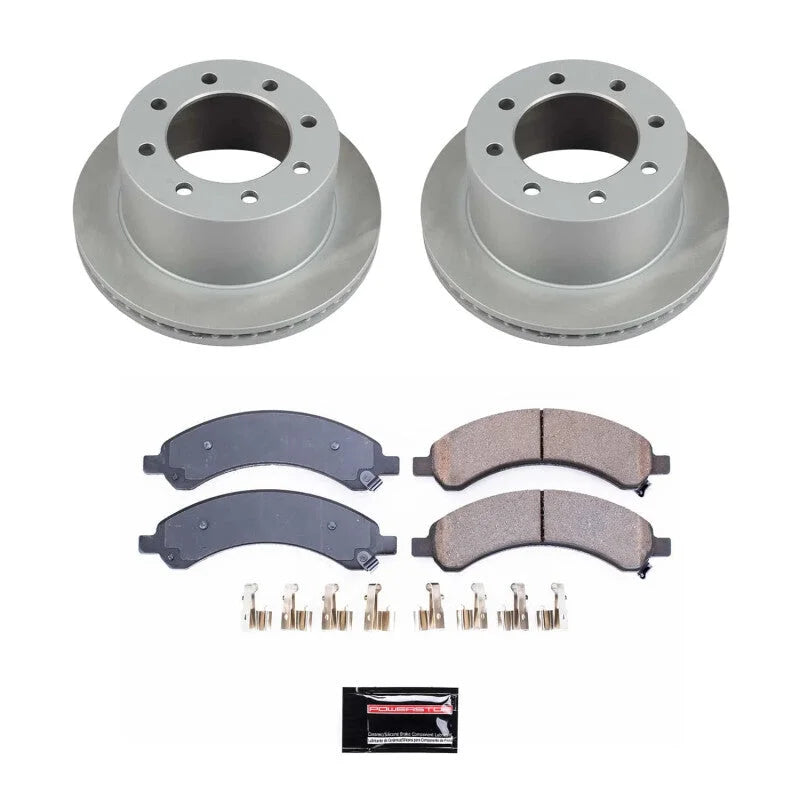 PowerStop Semi-Coated Rear Rotor Kit fits 2003-2008 Chevrolet Express 3500 / 2006-2008 Chevrolet Express 3500 LT / 2003-20...
