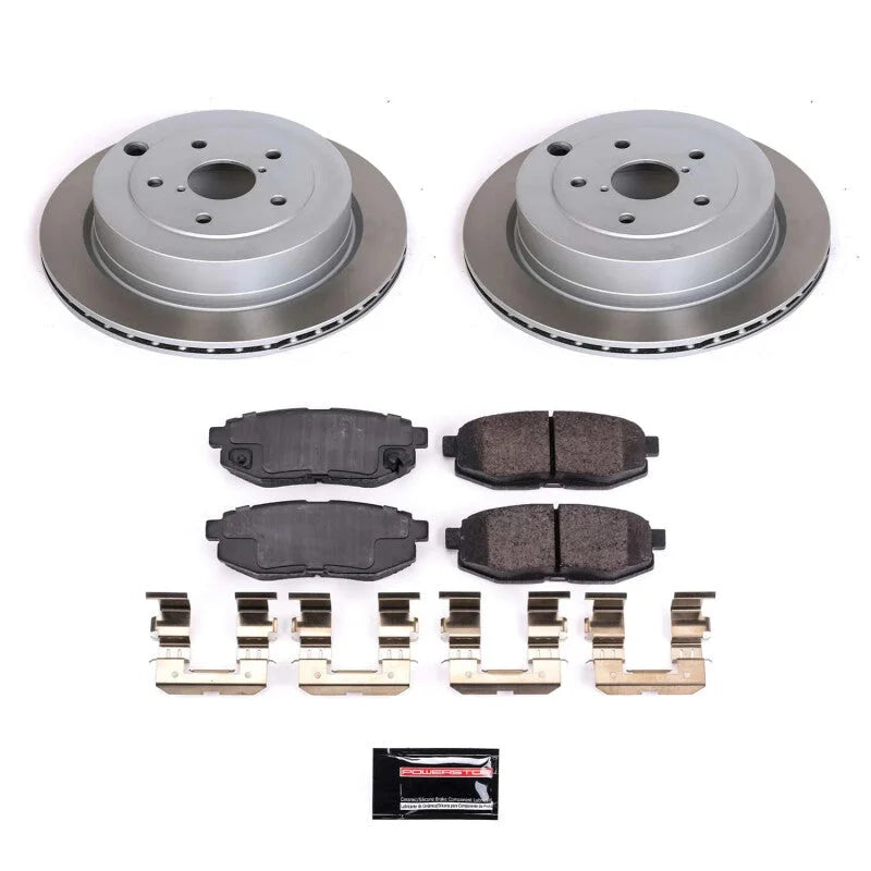 PowerStop Semi-Coated Rear Rotor Kit fits 2006-2014 Subaru B9 Tribeca / Tribeca