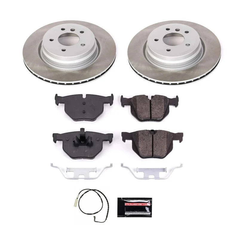 PowerStop Semi-Coated Rear Rotor Kit fits 2006 BMW 330I / 2006 BMW 330XI / 2009-2010 BMW 335D / 2007-2010 BMW 335I / 2009-...