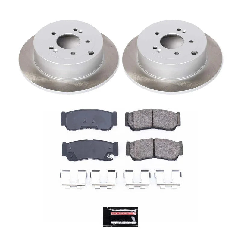 PowerStop Semi-Coated Rear Rotor Kit fits 2007-2009 Hyundai Santa Fe Gls