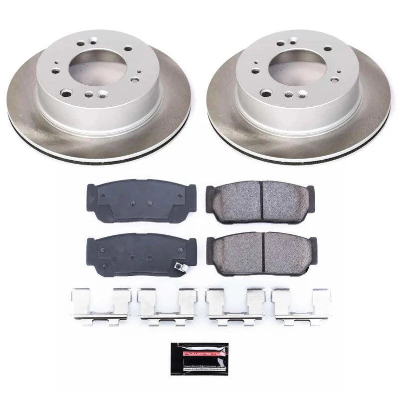PowerStop Semi-Coated Rear Rotor Kit fits 2007-2009 Kia Sorento