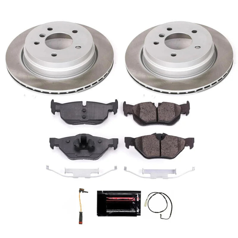 PowerStop Semi-Coated Rear Rotor Kit fits 2007-2010 BMW 328I / 2009-2010 BMW 328I xDrive / 2007-2008 BMW 328XI