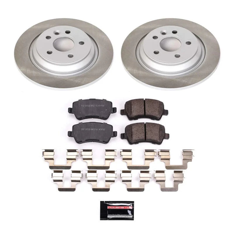 PowerStop Semi-Coated Rear Rotor Kit fits 2011-2018 Volvo S60 / 2016-2018 Volvo S60 Cross COUNTRY / 2007-2016 Volvo S80 / ...