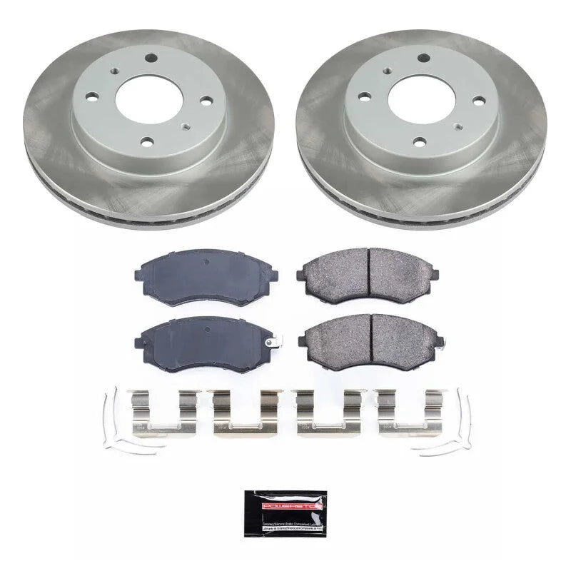 PowerStop Semi-Coated Rotor Kit Front fits 1996-1998 2000-2006 Nissan 240SX / Sentra