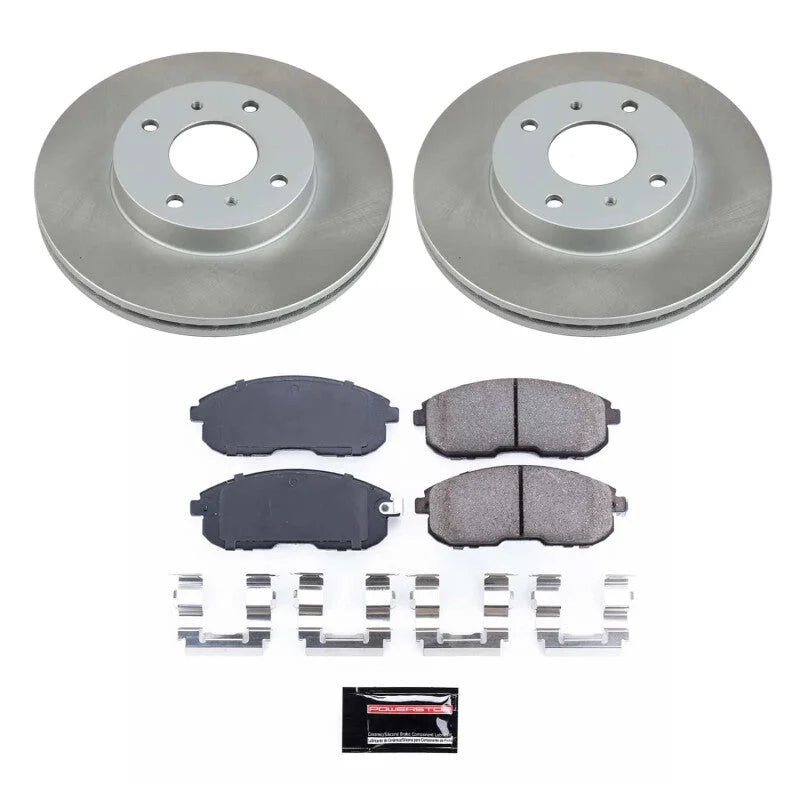 PowerStop Semi-Coated Rotor Kit Front fits 1999-2002 Infiniti G20 / 1993-2001 Nissan Altima / 2003 Nissan Sentra / 2004 Ni...