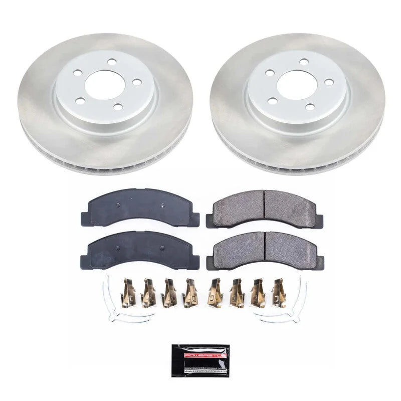 PowerStop Semi-Coated Rotor Kit Front fits 2000-2005 Ford Excursion / 1999-2004 Ford F-250 Super Duty / 1999-2004 Ford F-3...