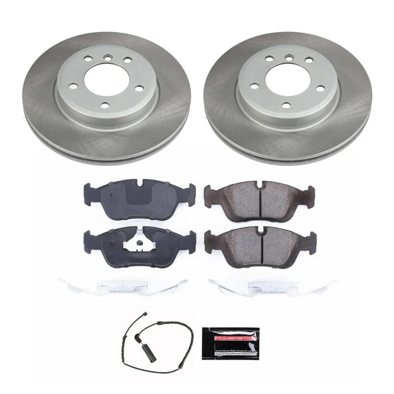 PowerStop Semi-Coated Rotor Kit Front fits 2000 BMW 323CI / 2000 BMW 323I / 2001-2006 BMW 325CI / 2001-2005 BMW 325I / 200...