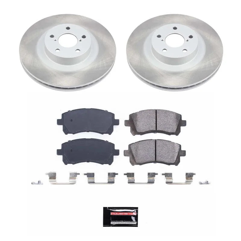 PowerStop Semi-Coated Rotor Kit Front fits 2002-2003 Subaru Impreza / 2001 Subaru Legacy / 2001-2002 Subaru Outback