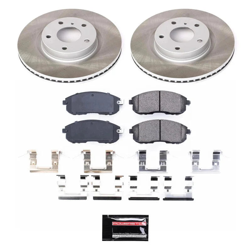 PowerStop Semi-Coated Rotor Kit Front fits 2003-2004 Infiniti G35 / 2004-2005 Infiniti G35 X / 2003-2005 Nissan 350Z / 200...