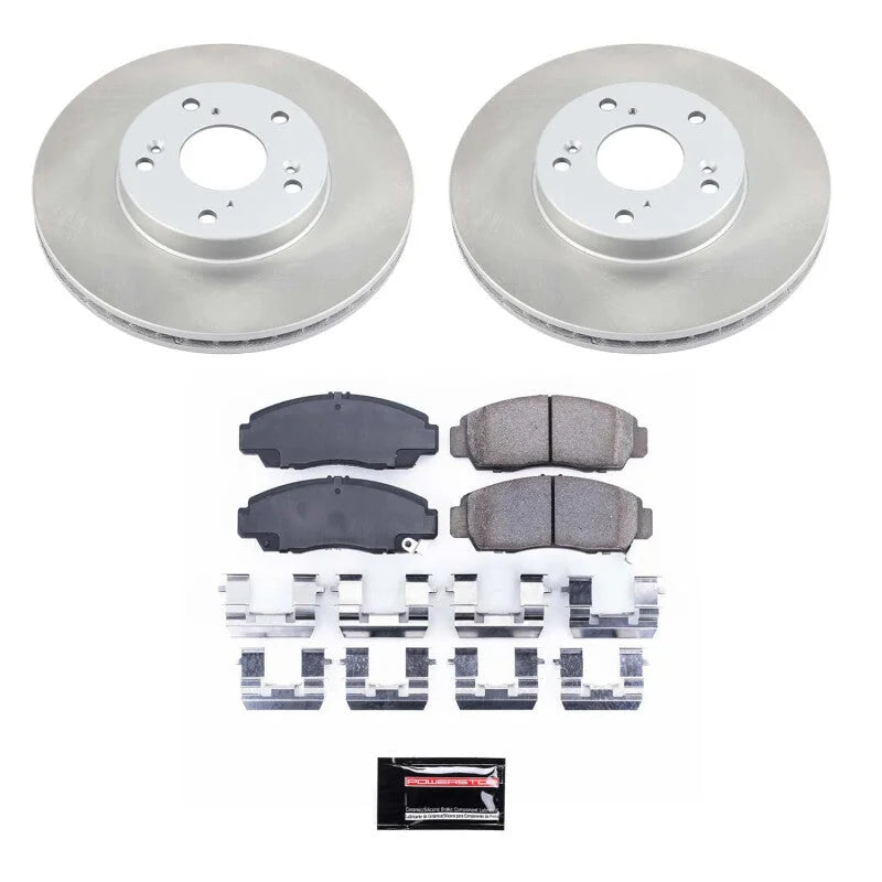 PowerStop Semi-Coated Rotor Kit Front fits 2003-2007 Honda Accord