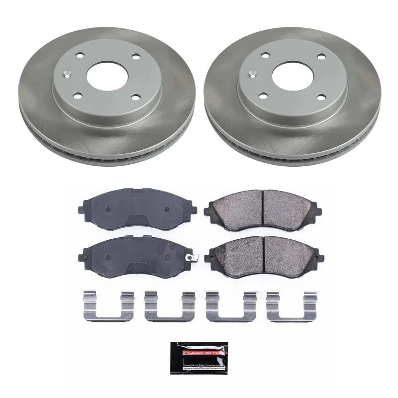 PowerStop Semi-Coated Rotor Kit Front fits 2004-2008 Suzuki Forenza / Reno