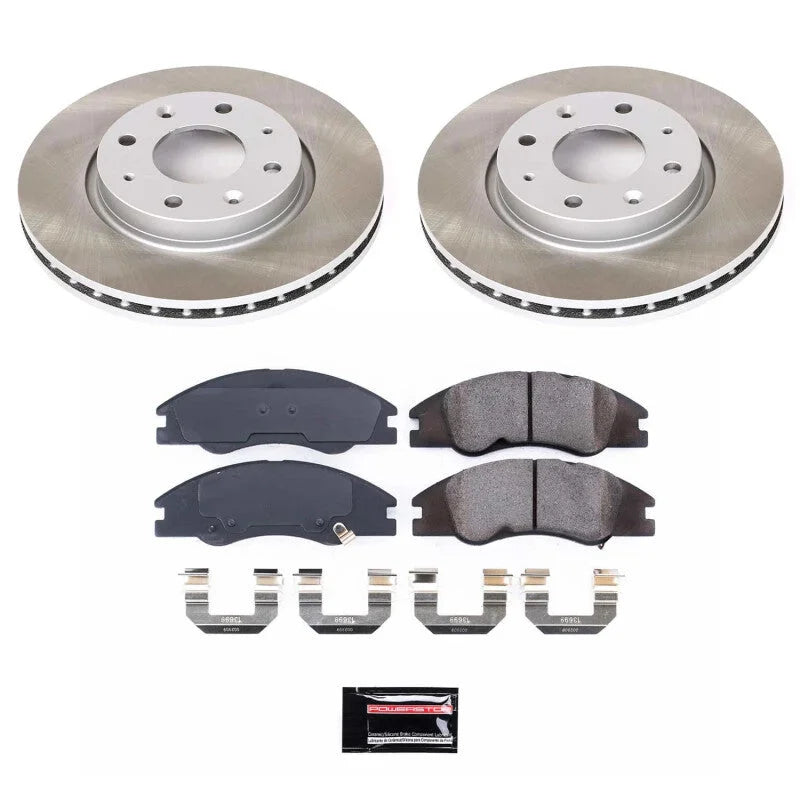 PowerStop Semi-Coated Rotor Kit Front fits 2004-2009 Kia Spectra / SPECTRA5