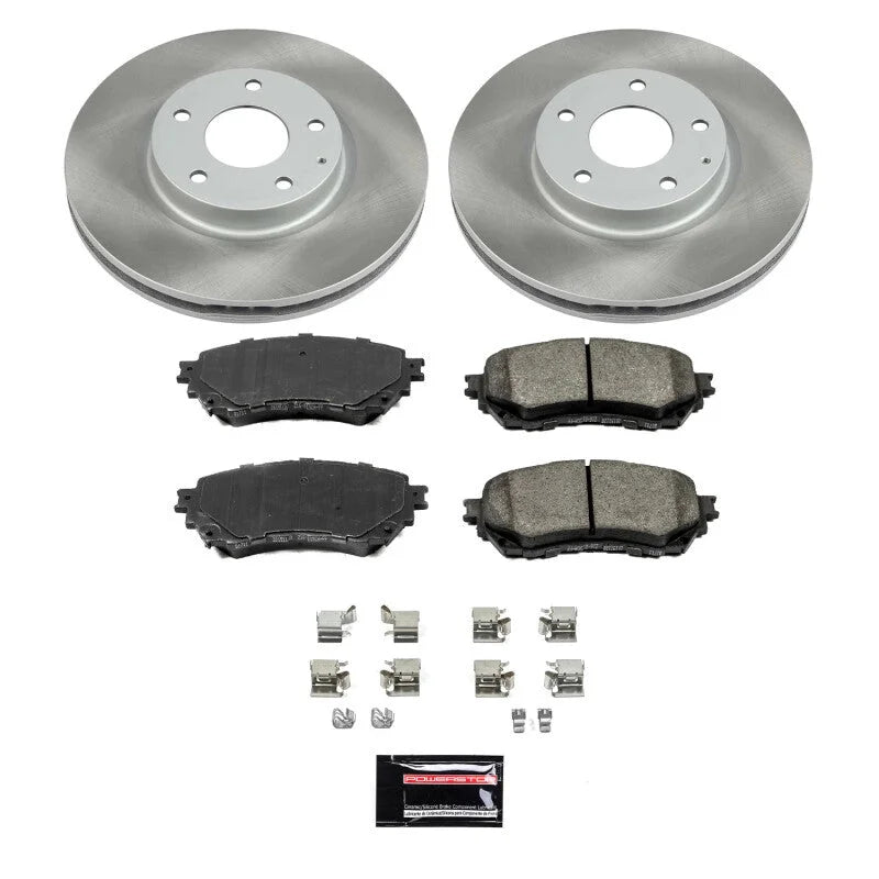 PowerStop Semi-Coated Rotor Kit Front fits 2014-2018 Mazda 6 Grand Touring / 2018 Mazda 6 Grand Touring Reserve