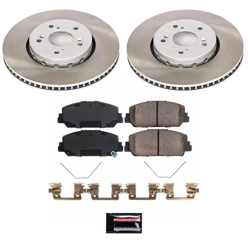 PowerStop Semi-Coated Rotor Kit Front fits 2016 Acura ILX / 2013-2018 Acura RDX
