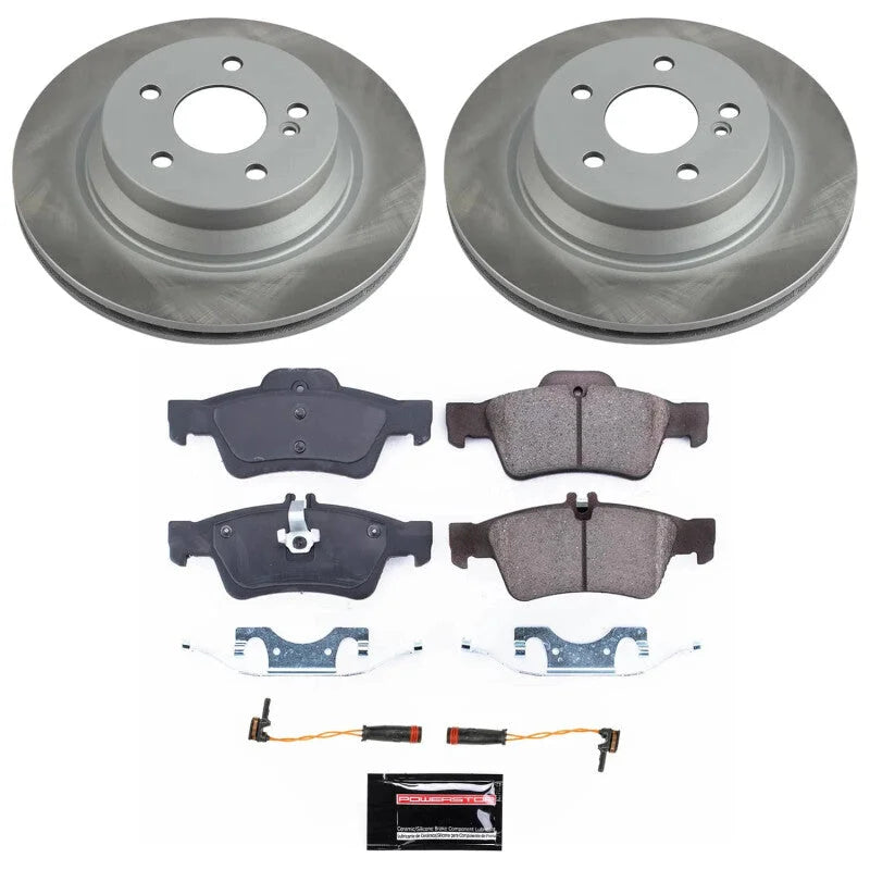 PowerStop Semi-Coated Rotor Kit Rear fits 2003-2009 Mercedes-Benz E350 / E500