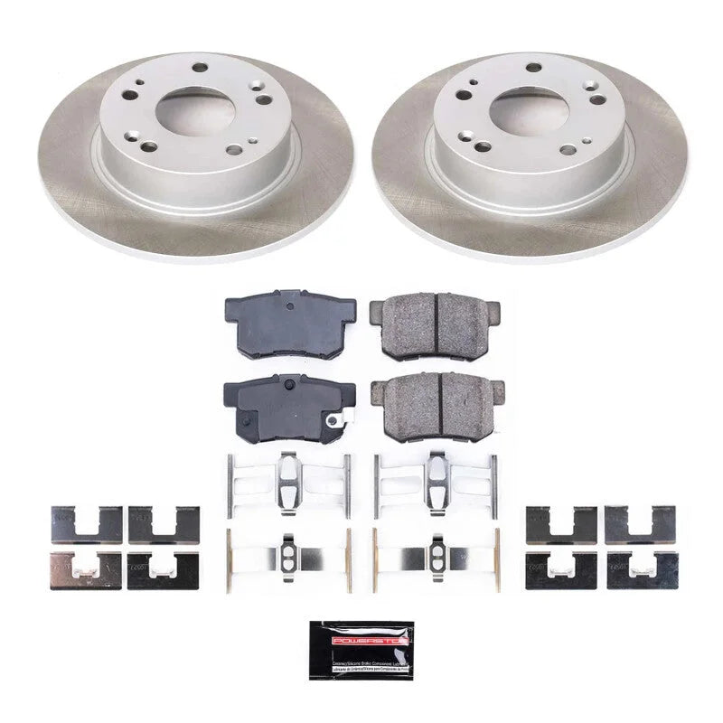 PowerStop Semi-Coated Rotor Kit Rear fits 2004-2008 Acura TSX / 2004-2008 Honda Accord / 2003-2007 Honda Accord EX / 2007 ...