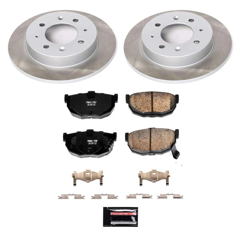 PowerStop Semi-Coated Rotor Kit Rear fits 2004-2009 Kia Spectra / SPECTRA5