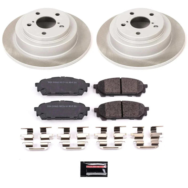 PowerStop Semi-Coated Rotor Kit Rear fits 2005 2006 Saab 9-2x / 2004-2008 Subaru Forester / 2003-2007 Subaru Impreza / 200...