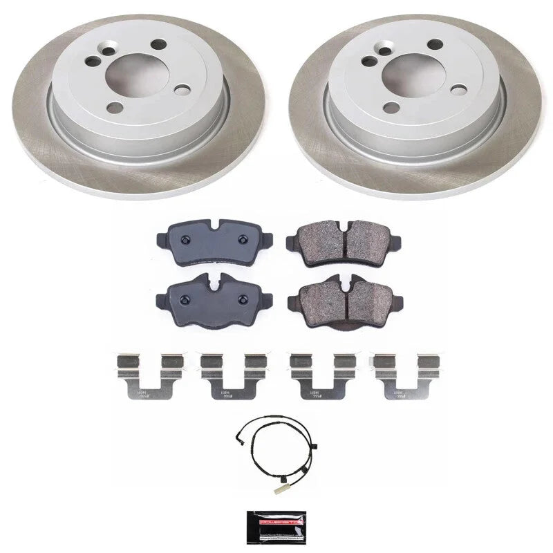 PowerStop Semi-Coated Rotor Kit Rear fits 2007-2010 Mini Cooper / 2008-2010 Mini Cooper Clubman