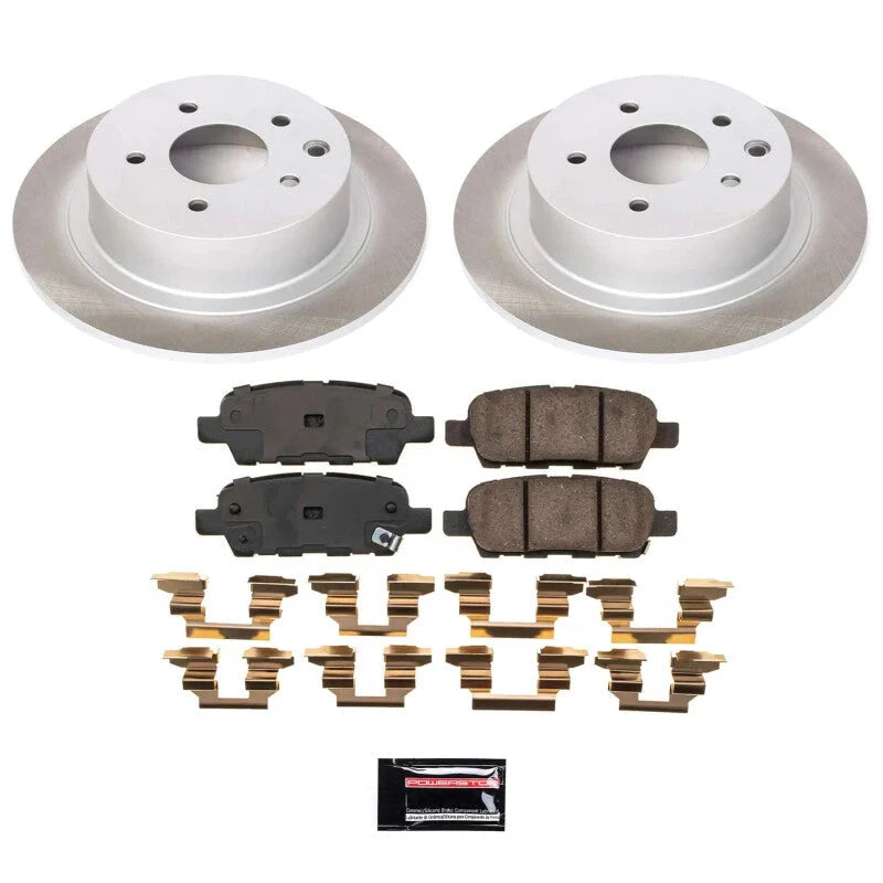 PowerStop Semi-Coated Rotor Kit Rear fits 2007-2010 Nissan Altima
