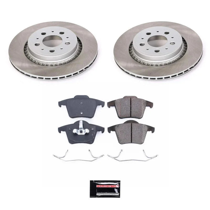 PowerStop Semi-Coated Rotor Kit fits 2003-2014 Volvo XC90