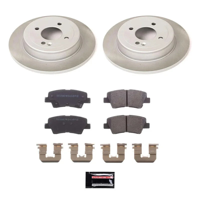 PowerStop Semi-Coated Rotor Kit fits 2012-2015 Hyundai Accent Gls / 2012-2014 Hyundai Accent GS / 2015-2022 Hyundai Accent...