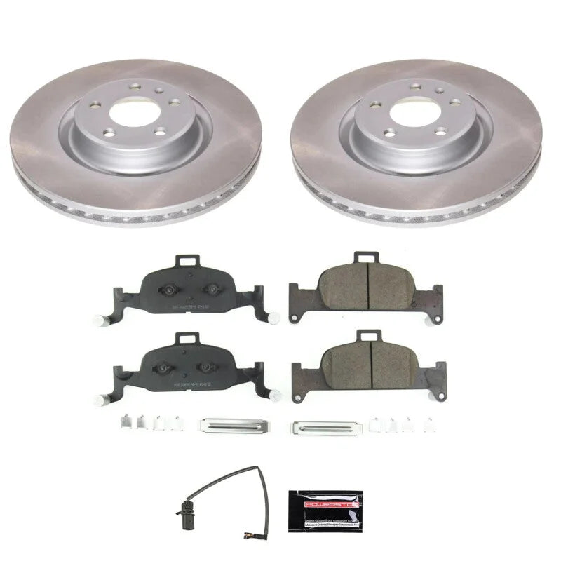 PowerStop Semi-Coated Rotor Kit fits 2017-2018 Audi A4 / 2017-2025 Audi A4 Quattro / 2017-2025 Audi A4 Allroad / 2018-2024...