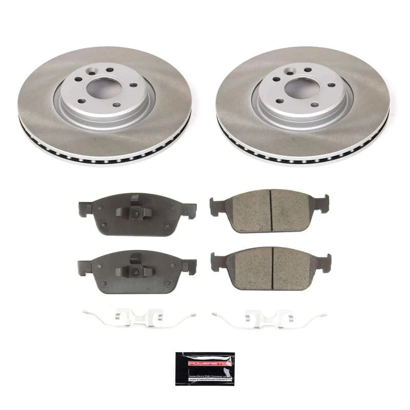 PowerStop Semi-Coated Rotor Kit fits 2017-2019 Ford Escape SE / 2018-2019 Ford Escape SEL / 2019 Lincoln Mkc / 2017-2019 L...