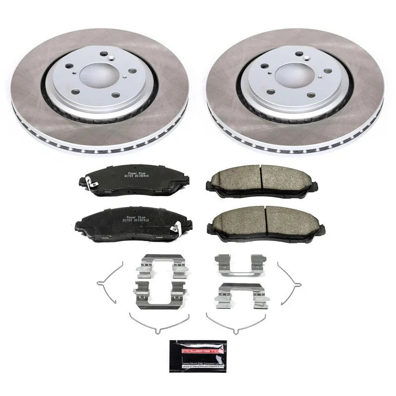 PowerStop Semi-Coated Rotor Kit fits 2017-2020 Acura MDX / 2016-2022 Honda Pilot / 2016-2021 Honda Pilot EX / 2017-2025 Ho...