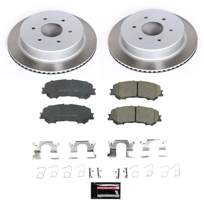 PowerStop Semi-Coated Rotor Kit fits 2017-2024 Nissan Titan
