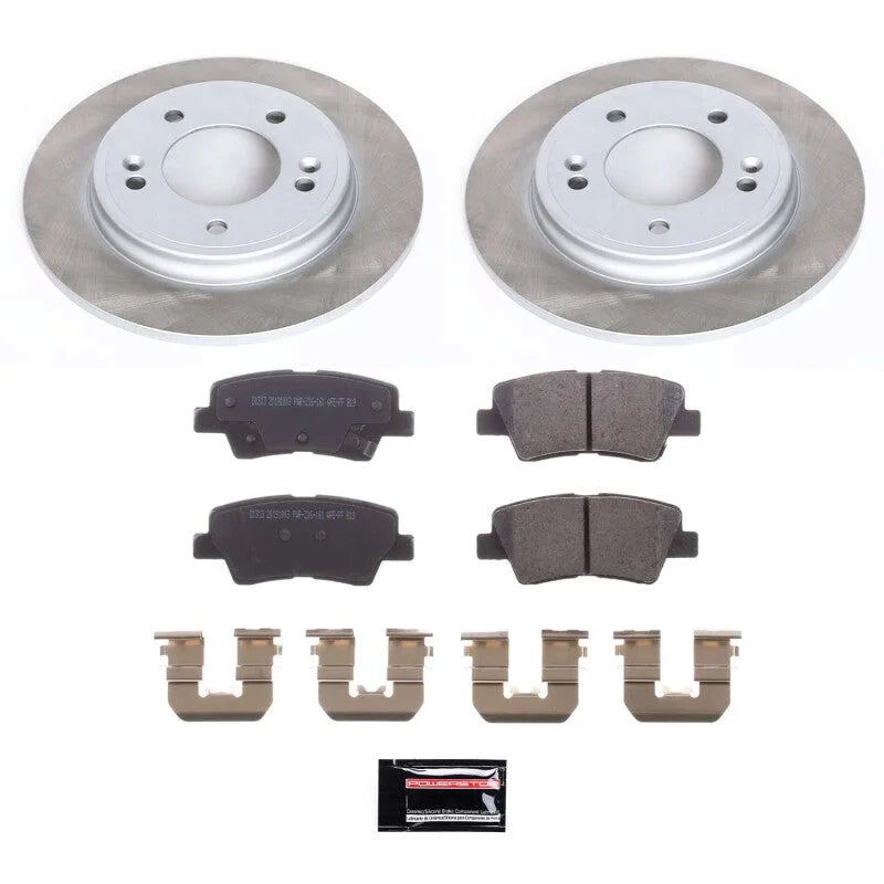 PowerStop Semi-Coated Rotor Kit fits 2019 Hyundai Elantra LIMITED / 2017-2020 Hyundai Elantra / 2017-2022 Hyundai Ioniq Hy...