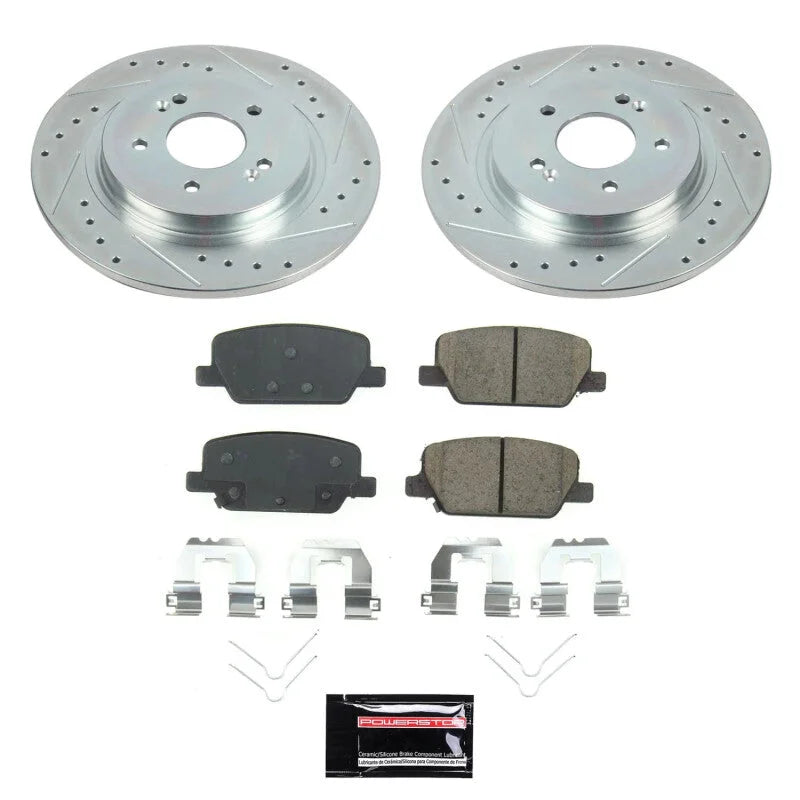 PowerStop Semi-Coated Rotor Kit fits 2020-2025 Hyundai Palisade / 2019 2020 Hyundai Santa Fe / 2020-2024 Kia Telluride