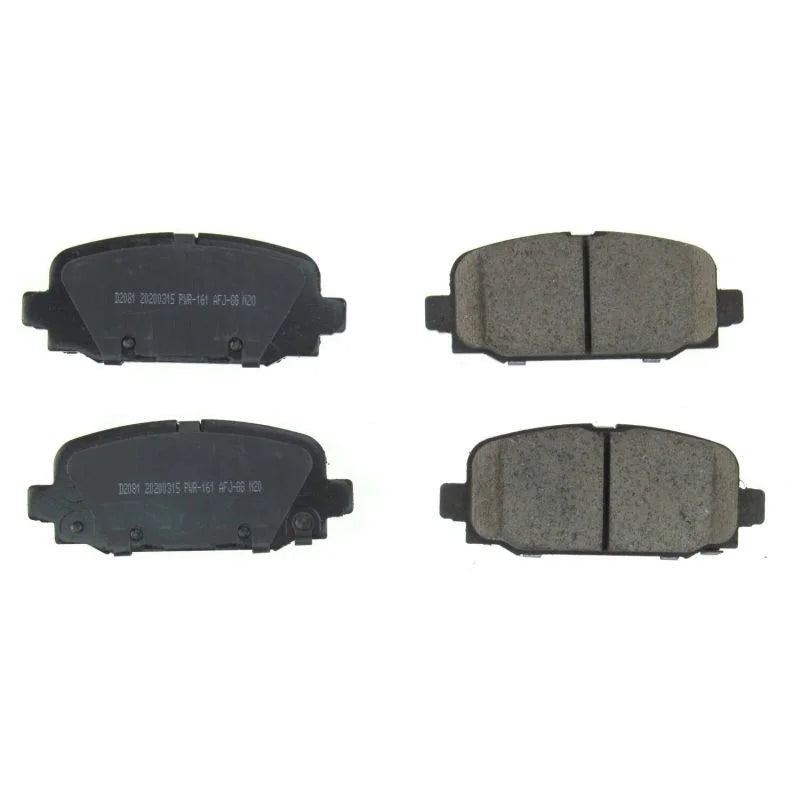 PowerStop Z16 Evolution Ceramic Brake Pads fits 2018-2025 Jeep Compass - Main Product View
