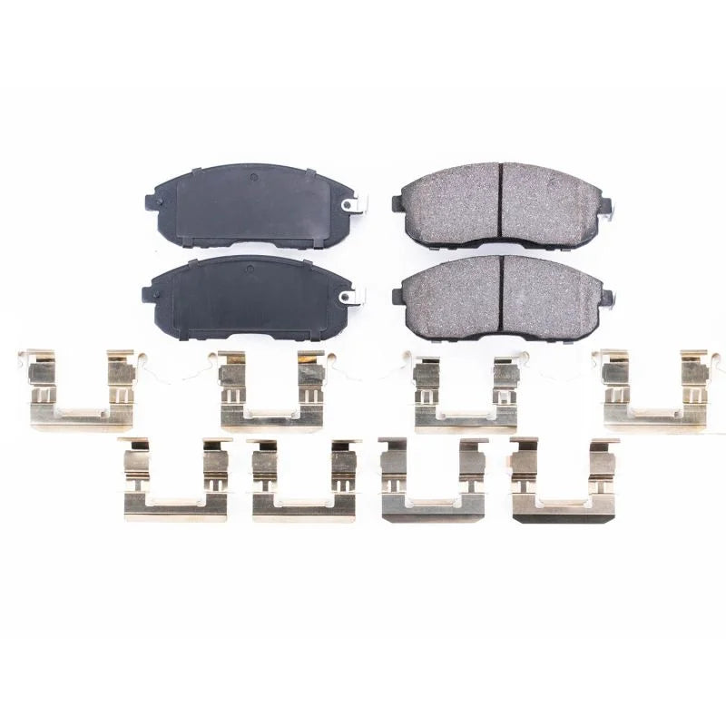 PowerStop Z17 Ceramic Brake Pads w/Hardware fits 2000 2001 Infiniti I30 / 2002-2004 Infiniti I35 / 2002-2006 Nissan Altima...