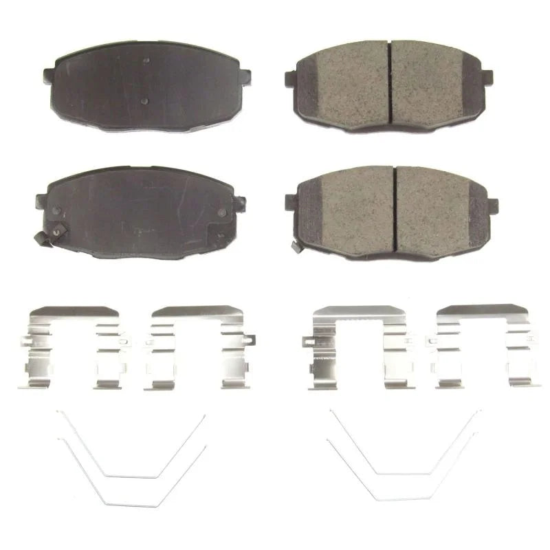 PowerStop Z17 Ceramic Brake Pads w/Hardware fits Hyundai Elantra / 2018-2023 Hyundai Kona SE / 2019 Hyundai Nexo Blue / 20...