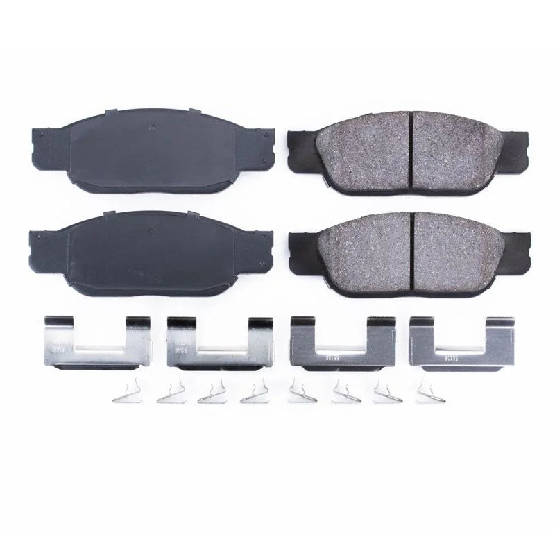 PowerStop Z17 Ceramic Front Brake Pads w/Hardware fits 2002-2005 Ford Thunderbird / 2000-2002 Jaguar S-Type / 2000-2005 Li...