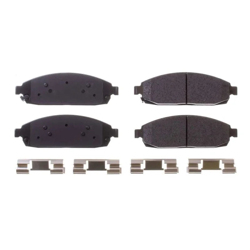 PowerStop Z17 Evolution Ceramic Brake Pads w/Hardware fits 2005-2010 Jeep Commander / Grand Cherokee - Main Product View