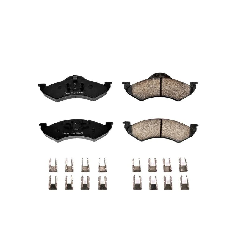 PowerStop Z17 Evolution Ceramic Front Brake Pads w/Hardware fits 2000-2002 Dodge Dakota / DURANGO - Main Product View