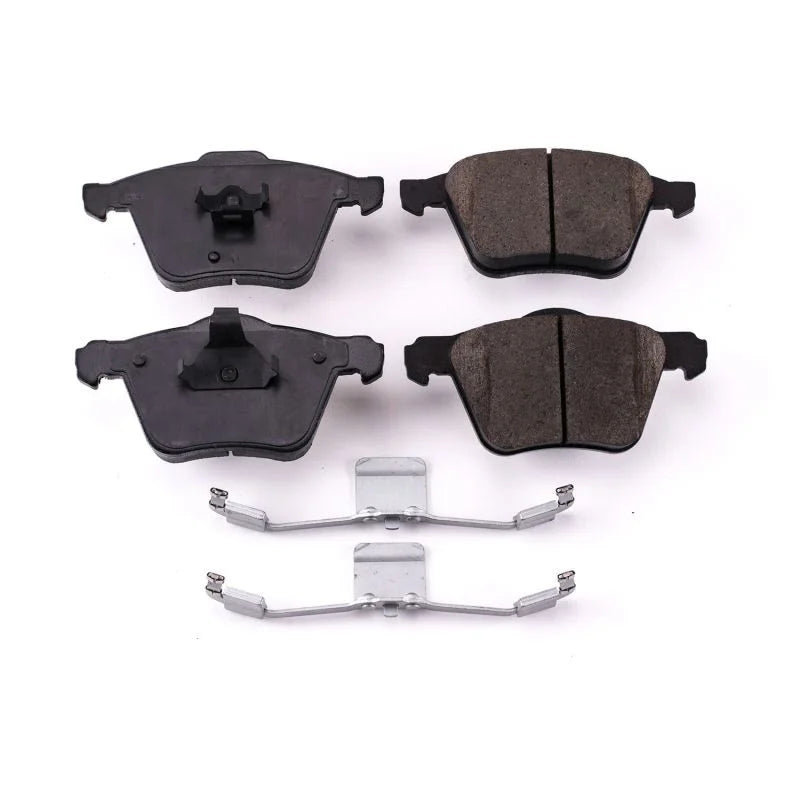 PowerStop Z17 Evolution Ceramic Front Brake Pads w/Hardware fits 2003-2008 2010-2014 Volvo XC90 - Main Product View