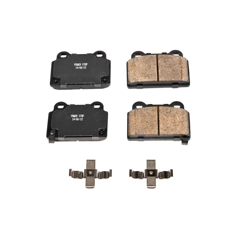 PowerStop Z17 Evolution Ceramic Rear Brake Pads w/Hardware fits Mitsubishi Lancer / 2008 2010-2015 Mitsubishi Lancer Evolu...