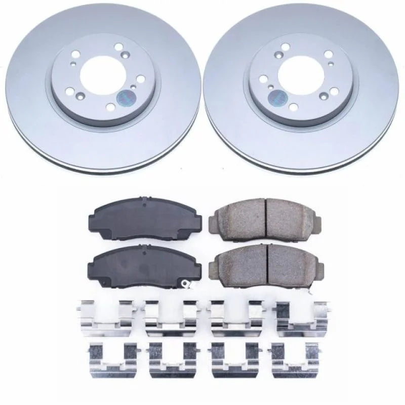 PowerStop Z17 Evolution Geomet Coated Brake Kit Front fits 1999-2004 Acura RL Premium - Main Product View