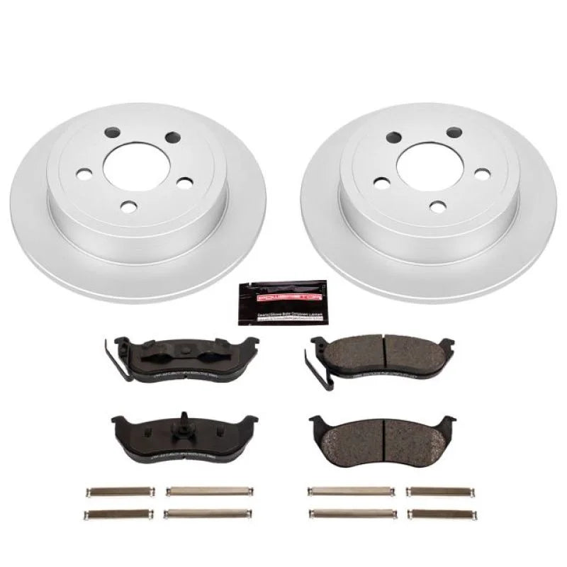PowerStop Z17 Evolution Geomet Coated Brake Kit Rear fits 2003-2007 Jeep Liberty / 2003-2007 Jeep Wrangler - Main Product ...